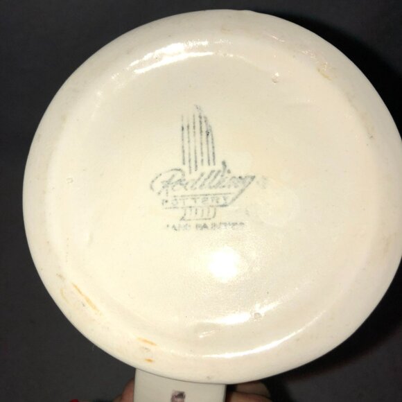 Vtg Red Wing Lexington Concord Pottery Floral Water Pitcher 1940s Jug Ewer 13" - Picture 5 of 5